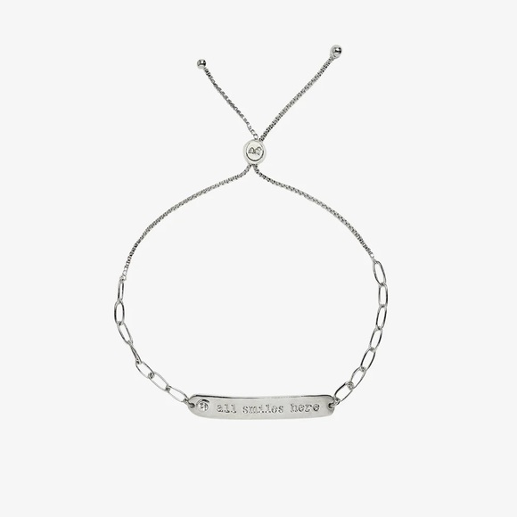 #31 💥2 for $18💥Gorgeous Silver “All Smiles Here” Bracelet! - Picture 1 of 4